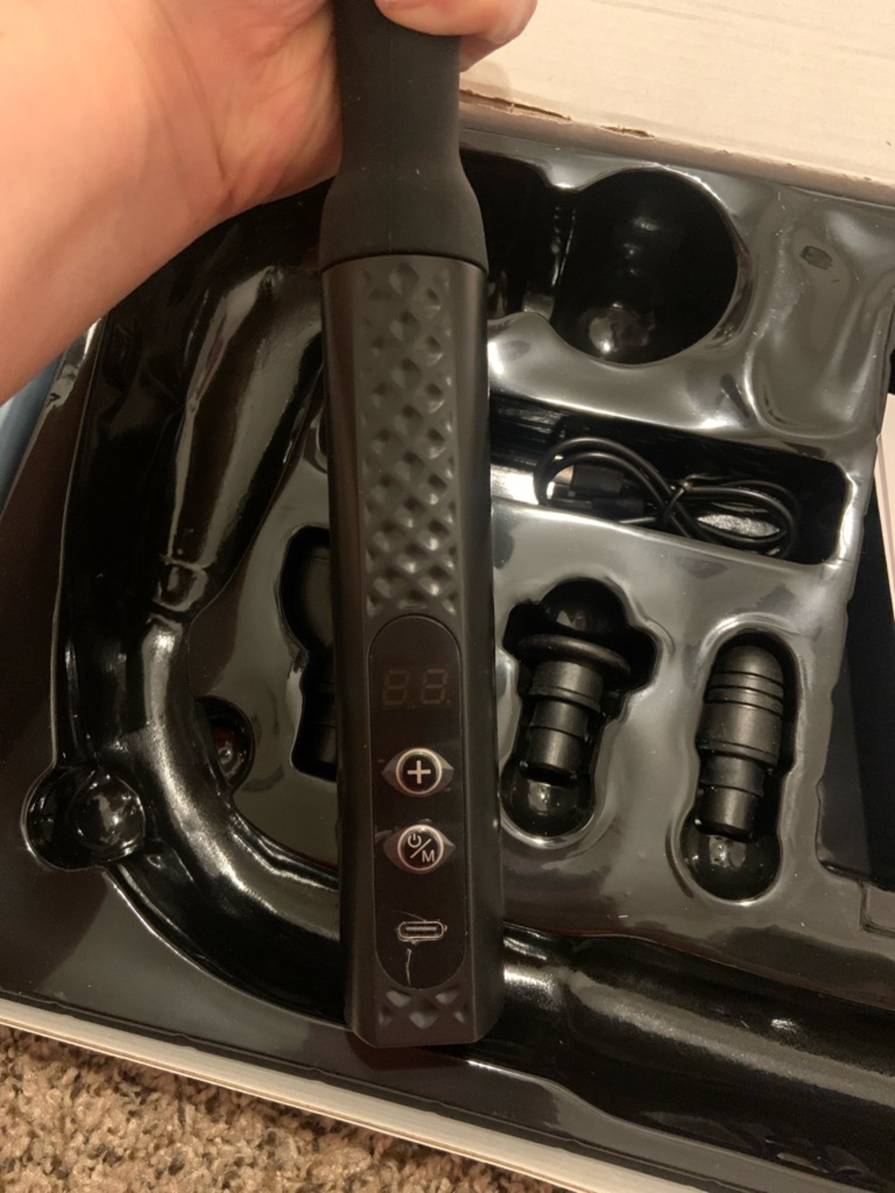 Facial Gun Massage - Deep Massage Gun in Gray - Picture 5 of 7